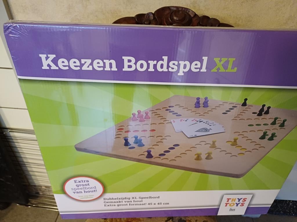 Keezen bordspel XL van hout.nieuw., Ophalen of Verzenden, Nieuw