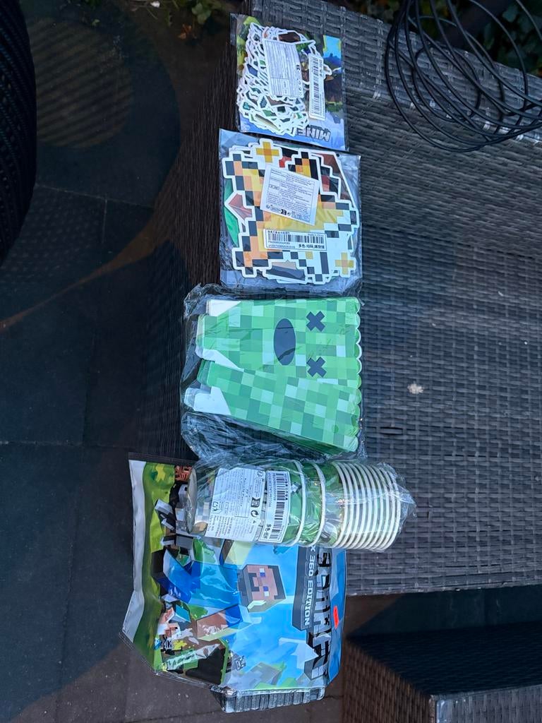 Minecraft feestartikelen set, Ophalen, Nieuw, Feestartikel, Verjaardag