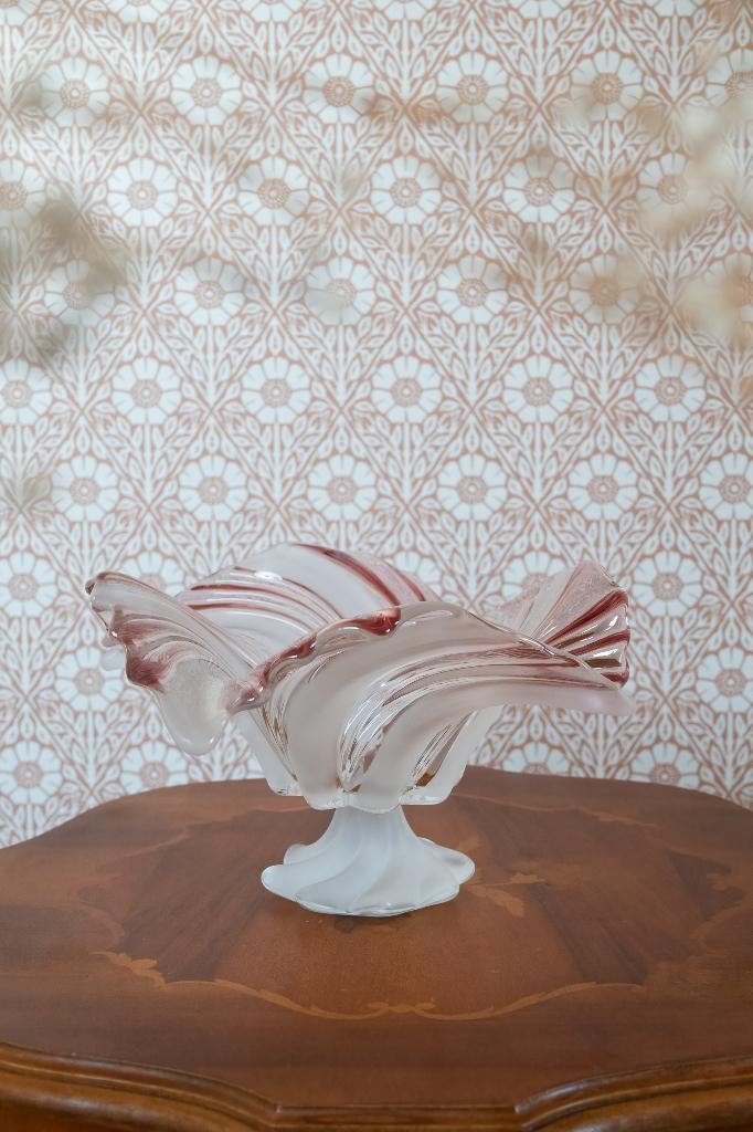 Mikasa Walther glass Belle Epoque roze schaal, Antiek en Kunst, Antiek | Glas en Kristal, Ophalen of Verzenden