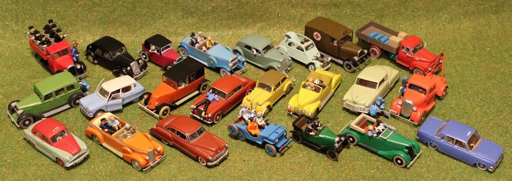 KUIFJE AUTO'S   ( 23 X ), Verzamelen, Stripfiguren, Ophalen of Verzenden, Kuifje, Zo goed als nieuw, Beeldje of Figuurtje