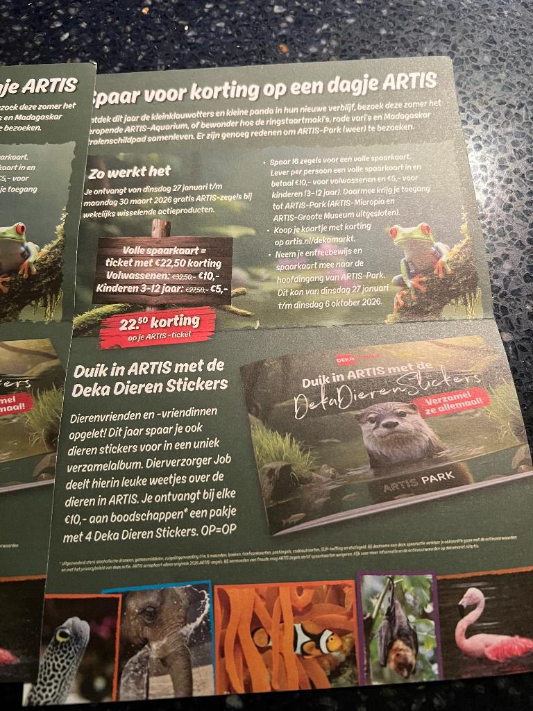 Artis kortingskaartjes, Twee personen