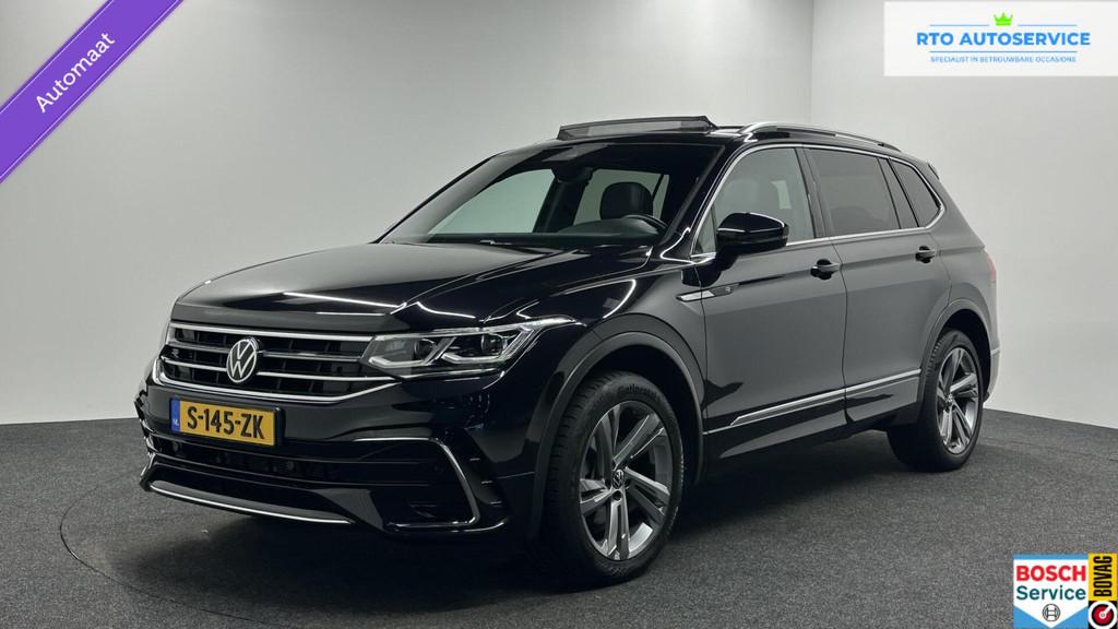 Volkswagen Tiguan Allspace 1.5 TSI R-Line Business 7p. LEER, Auto's, Volkswagen, 4 cilinders, 1553 kg, 7 stoelen, Zwart
