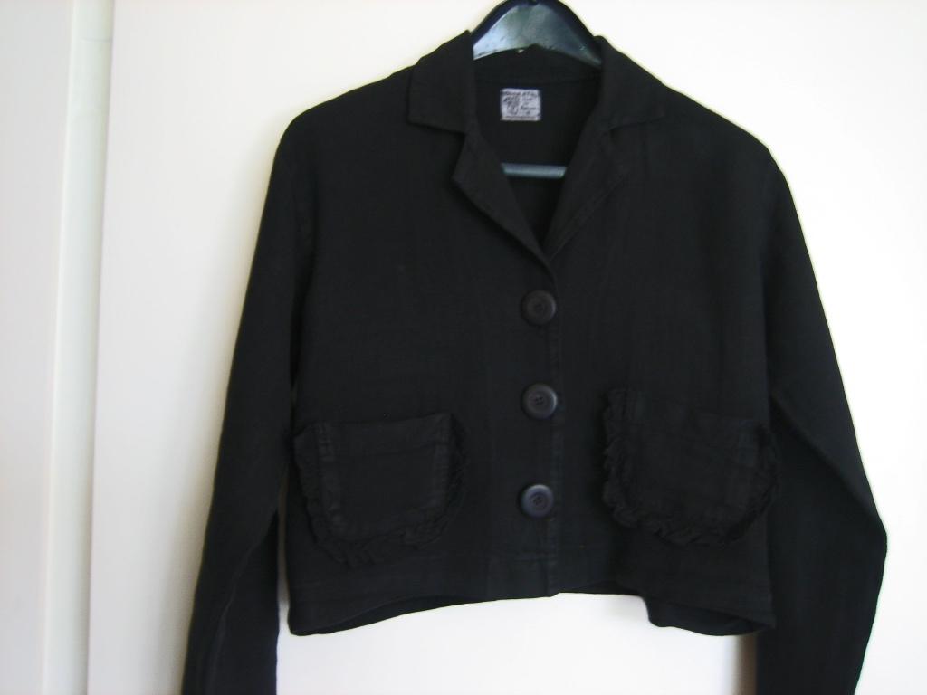 Mooi kort zwart 100% linnen jasje COMPLETO 36-38-40 snazzeys, Verzenden, Zwart, Zo goed als nieuw, Jasje