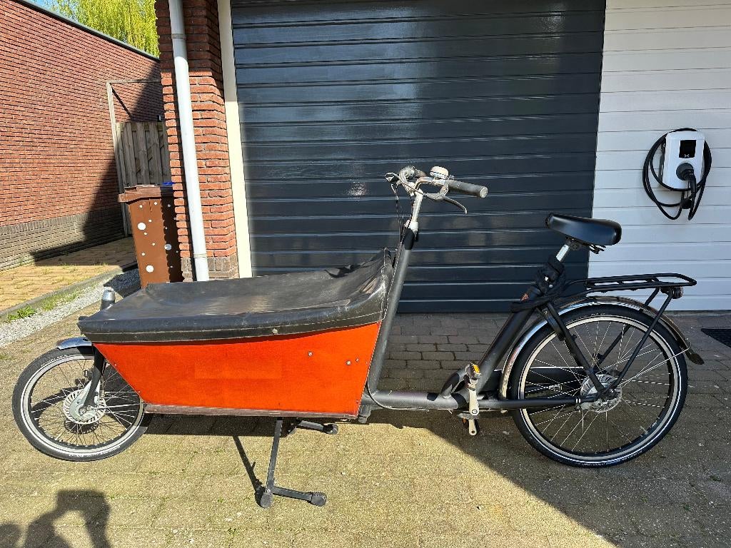 Bakfiets CargoBike Classic Long inclusief regenhoes, Fietsen en Brommers, Fietsen | Bakfietsen, Gebruikt, Elektrisch, 2 kinderen