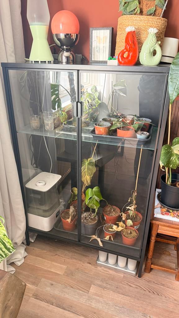 IKEA RUDSTA Vitrinekast/pantenkast, Ophalen, Gebruikt, 100 tot 150 cm, 50 tot 100 cm