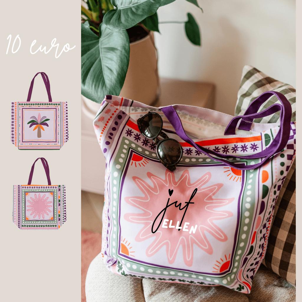 Gepersonaliseerde shopper juf cadeau, Ophalen of Verzenden, Nieuw, Paars, Overige merken