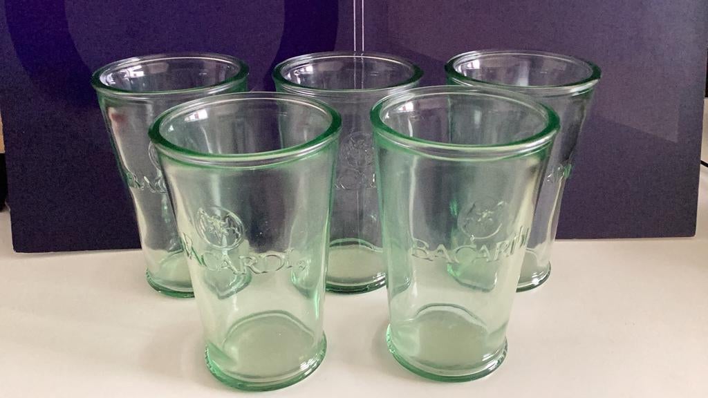 Bacardi Glazen, Verzamelen, Merken en Reclamevoorwerpen, Ophalen of Verzenden, Zo goed als nieuw, Gebruiksvoorwerp