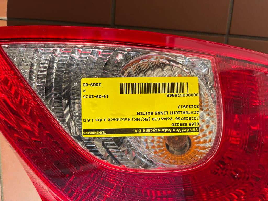 Volvo C30 Achterlicht Links - Gebruikt, Ophalen of Verzenden, Gebruikt, Volvo