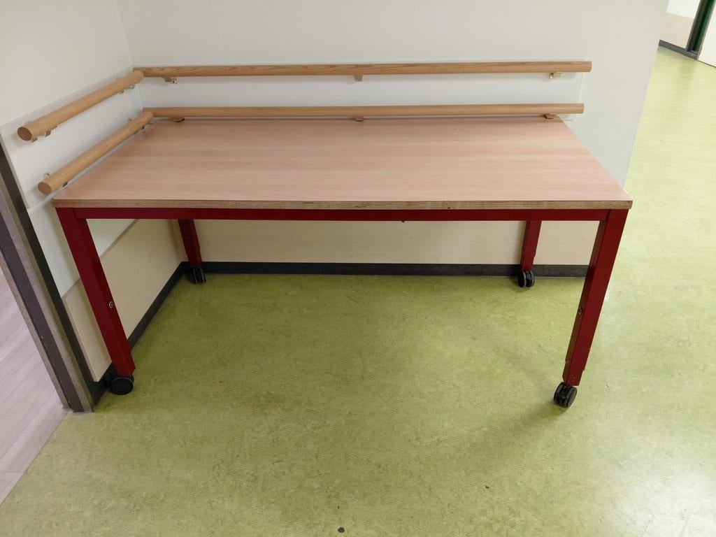 Schooltafels, Huis en Inrichting, Tafels | Eettafels, Ophalen, Gebruikt, 200 cm of meer, 50 tot 100 cm