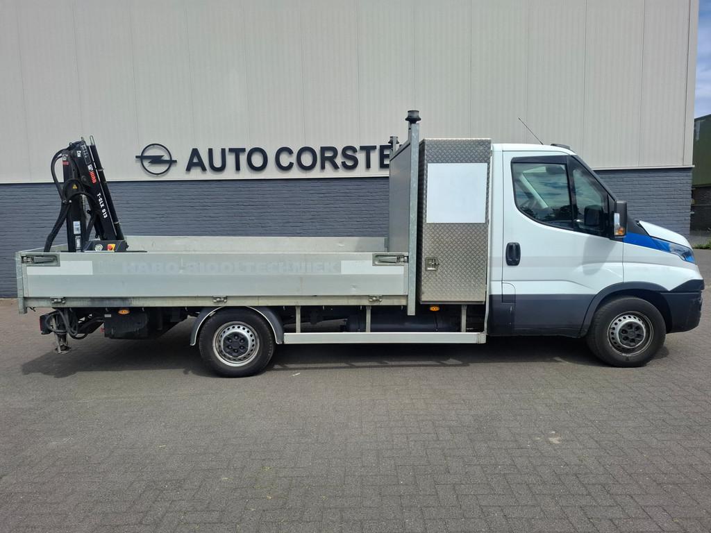 Iveco Daily 3.0I CNG Kraan Laadbak AUT-6 HIAB 3-Persoons Nav, Gebruikt, 4 cilinders, Iveco, Wit