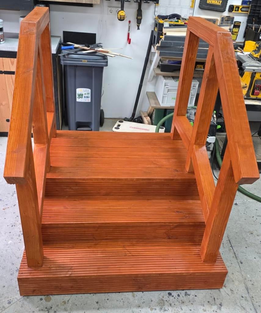 Opstap op maat uniek ontwerp chalet woonwagen tiny house, Ophalen of Verzenden, Nieuw, 110 cm of meer, 100 cm of meer