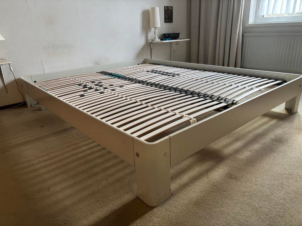 Auping Auronde 180x220, Gebruikt, 90 cm, Wit, Tweepersoons