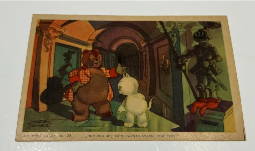 Oude Tom Poes Kaart - Serie 5, Nr. 28 - De Drakenburcht, Verzamelen, Ansichtkaarten | Themakaarten, Verzenden, 1940 tot 1960, Ongelopen