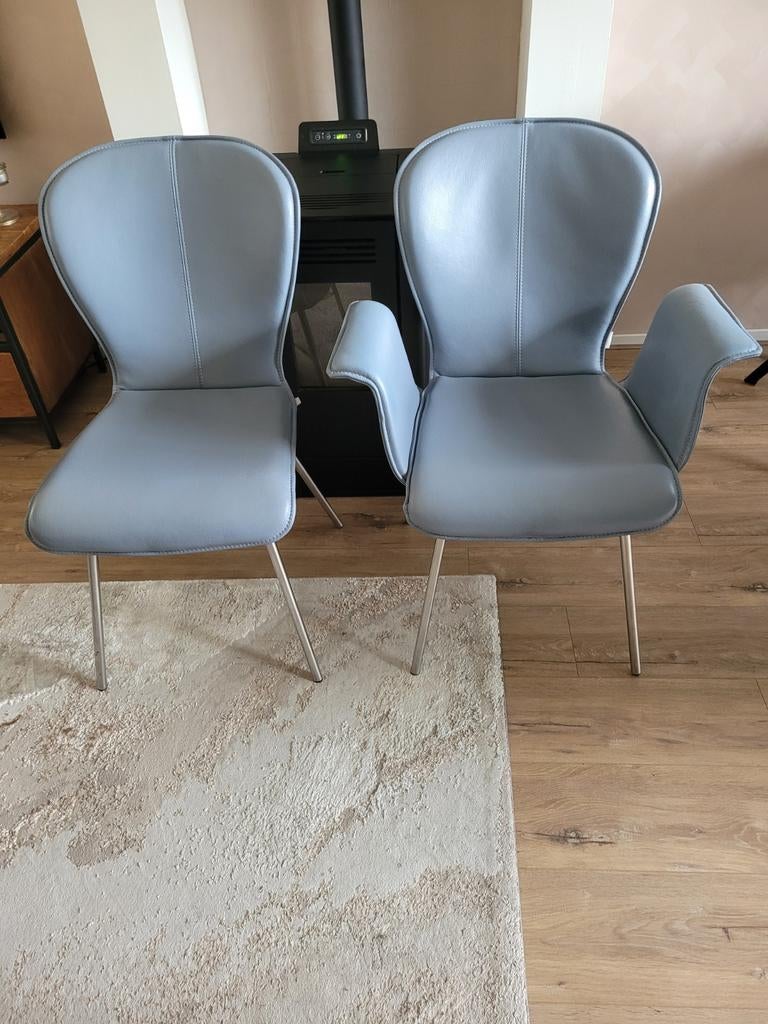 leuke blauwe Bert Plantagie Blake stoelen, Huis en Inrichting, Ophalen, Gebruikt, Twee, Blauw