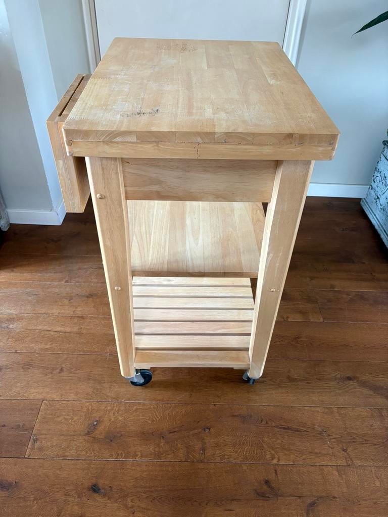 Houten (keuken) trolley, Ophalen, Gebruikt, 50 tot 100 cm, Minder dan 100 cm