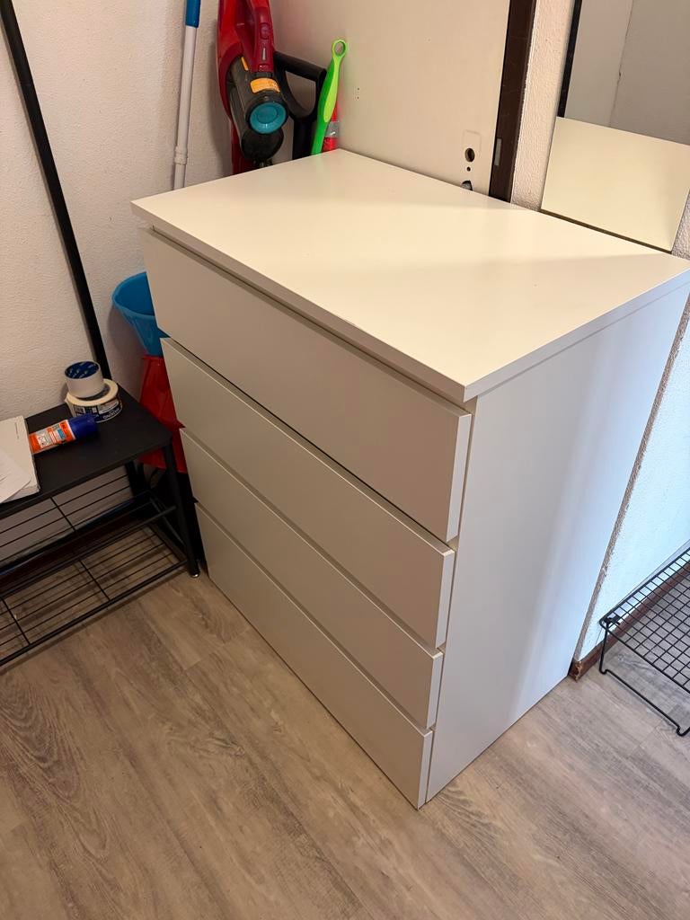 Ikea ladekast met 4 lades, Ophalen, Overige materialen, Gebruikt, 100 tot 150 cm