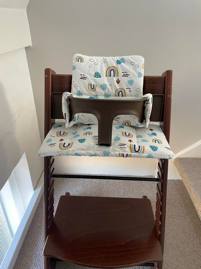 Nieuw! Regeboog Stokke Tripp Trapp stoel kussenset, Ophalen of Verzenden, Nieuw, Meegroeistoel, Gordel(s)