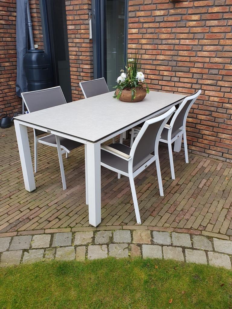 Life Outdoor Living tuintafel 180x90x75, Ophalen, Zo goed als nieuw, Rechthoekig, Aluminium