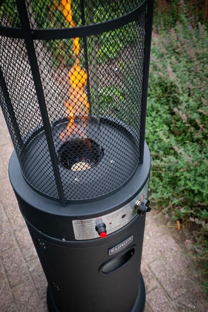 SALE! Eurom Flameheater Round 11000 Watt, Tuin en Terras, Terrasverwarmers, Nieuw, Gas, Vloer, Verzenden