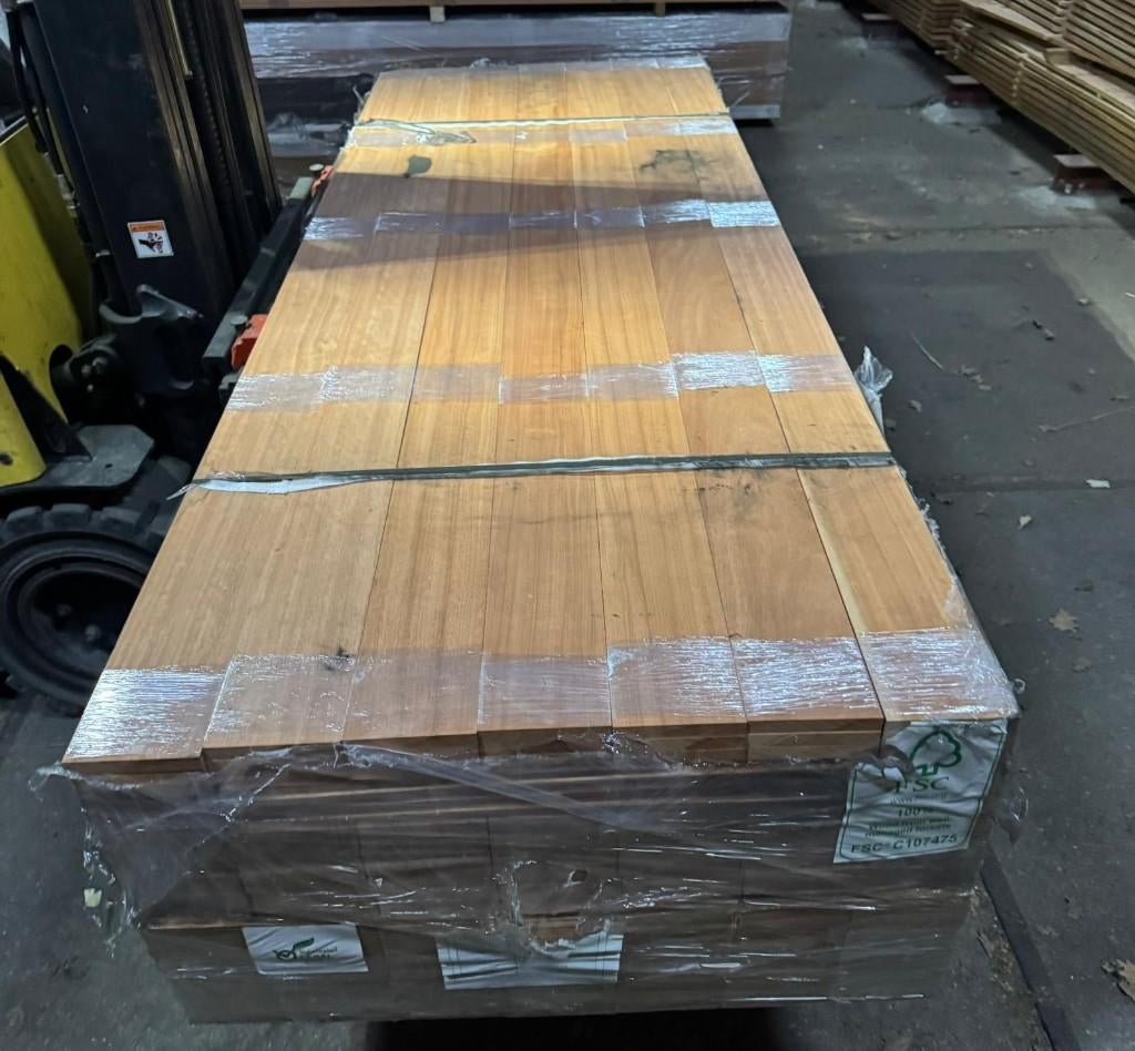 Hardhout meranti geschaafd 19x140, Ophalen, Planken, Nieuw, Hardhout