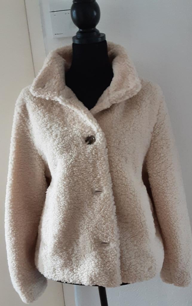 Teddy jasje HM Nieuw MEDIUM, Kleding | Dames, Maat 38/40 (M), H&M, Wit, Nieuw