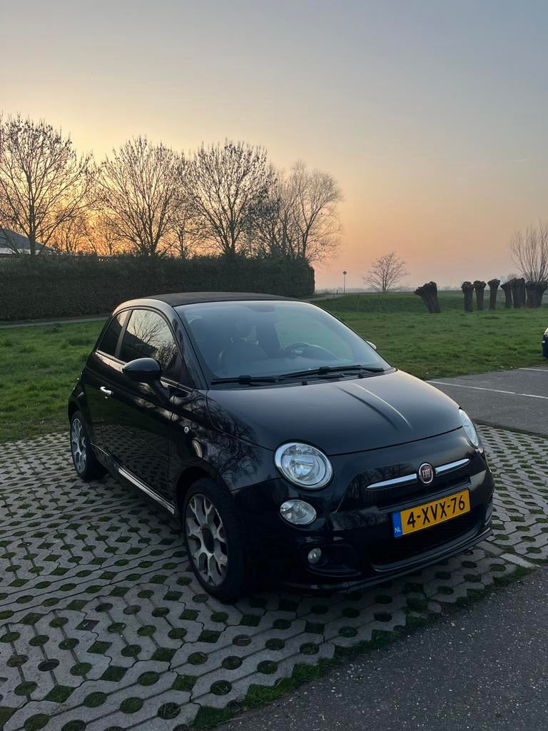 Fiat 500 0.9 TwinAir Automaat Cabrio –2014–Zwart- 115800km, Auto's, Fiat, Particulier, Benzine, A, Hatchback, Automaat, Geïmporteerd