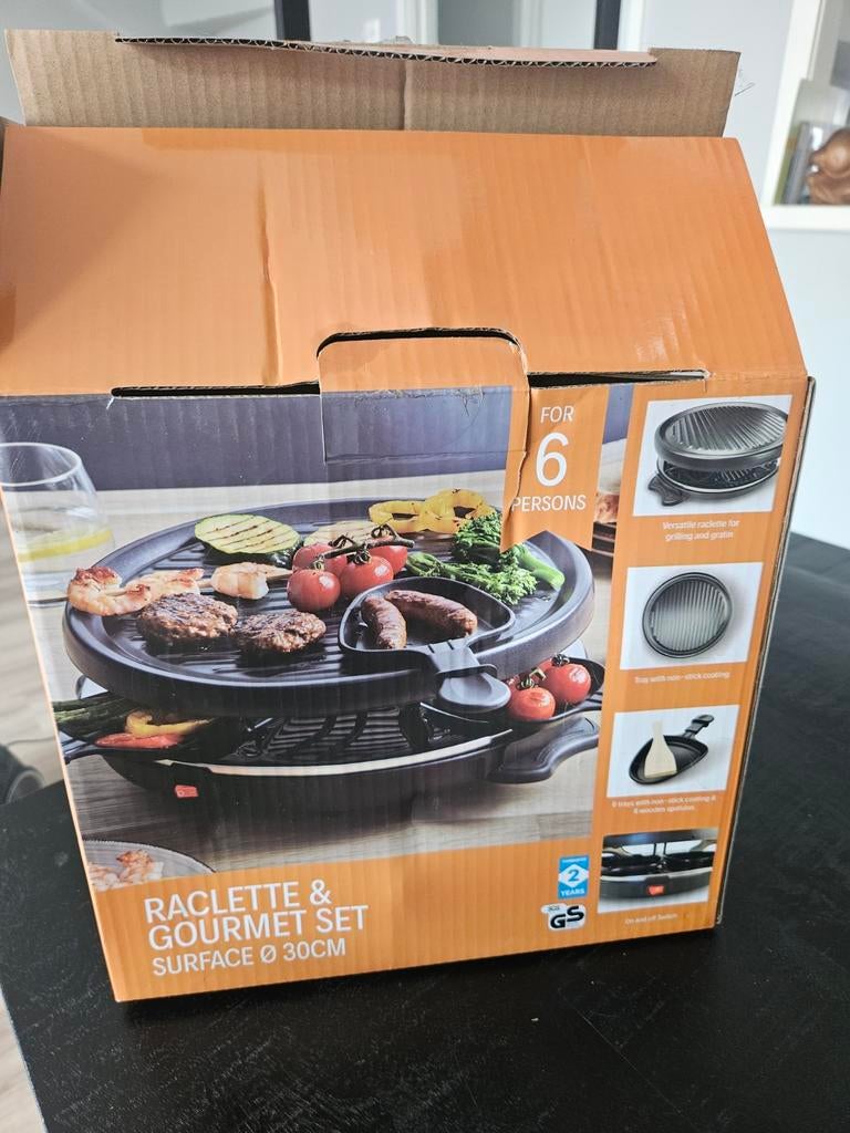 Raclette/gourmet stel voor 6 personen, Ophalen of Verzenden, Zo goed als nieuw, 4 t/m 7 personen