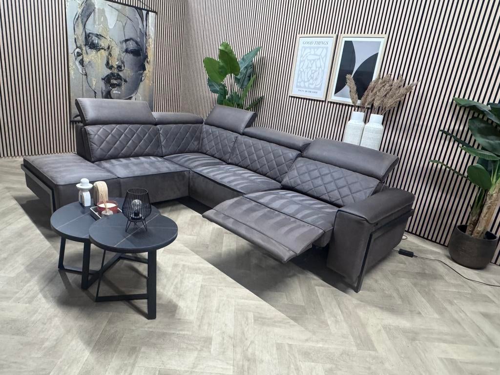 H&H Busan Hoekbank Elektrisch - Antraciet - 287 x 225