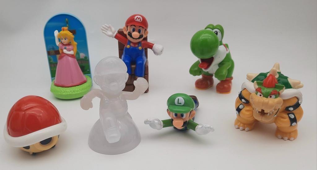 McDonalds 7 Verschillende Super Mario figuren uit 2017, Ophalen of Verzenden, Zo goed als nieuw