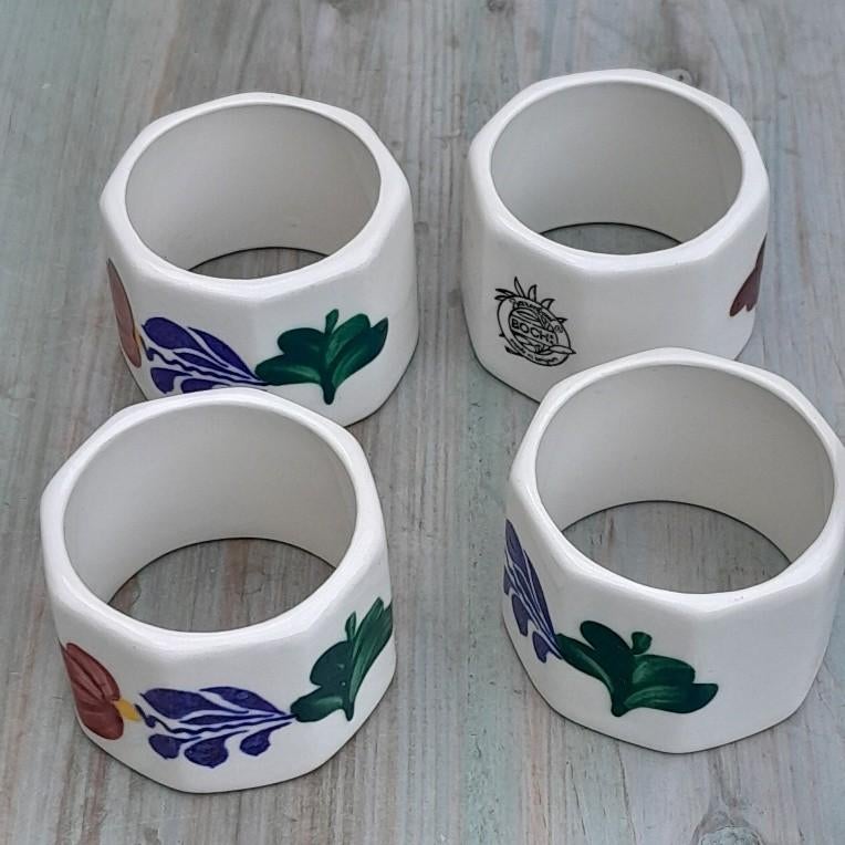 Boerenbont 4 servetringen, Overige typen, Ophalen of Verzenden, Zo goed als nieuw, Aardewerk