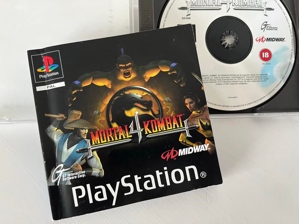 Mortal Kombat 4 PlayStation 1, Spelcomputers en Games, Games | Sony PlayStation 1, Gebruikt, Vanaf 18 jaar, Vechten, T