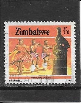 Zimbabwe traditionele dans, Ophalen of Verzenden, Zimbabwe, Gestempeld