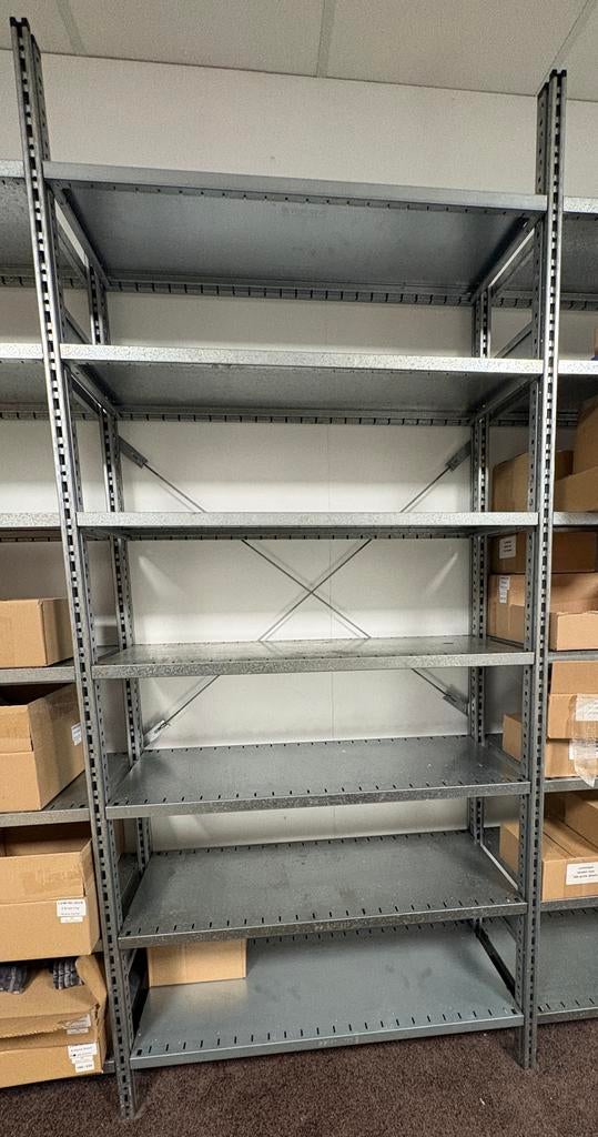 SSI Schäfer stellingen - 5 meter met 7 liggers, Huis en Inrichting, Kasten | Stellingkasten, Zo goed als nieuw, Ophalen