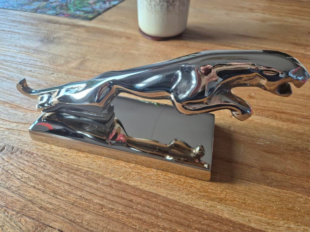Chromen Jaguar Beeld - 37cm lang, 1.2kg zwaar, Ophalen of Verzenden