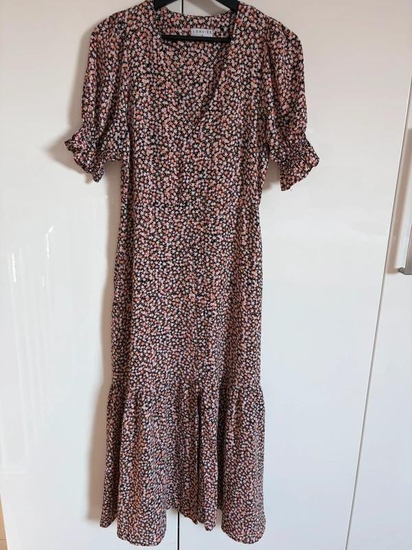 Loavies Lange zomerjurk maxi jurk bloemen maat M, Maat 38/40 (M), Overige kleuren, Ophalen of Verzenden, Onder de knie