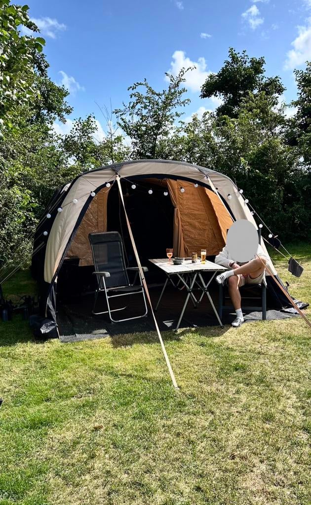 Obelink Hudson 4 TC Easy Air tunneltent + Extras, Ophalen, Zo goed als nieuw, Tot en met 4