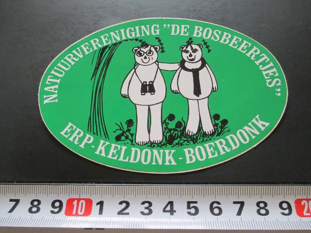 sticker natuurvereniging de bosbeertjes erp keldonk boerdonk, Ophalen, Zo goed als nieuw