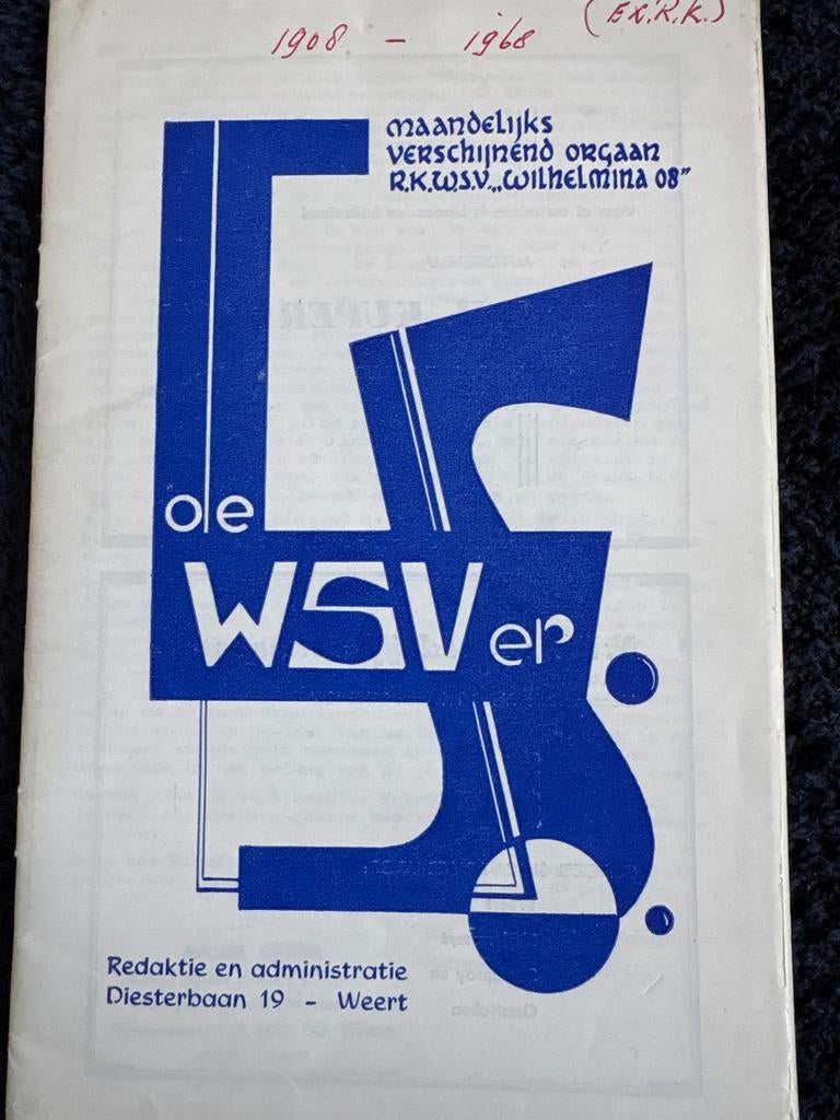 De WSVer - Maandblad R.K.W.S.V. "Wilhelmina 08" (1908-1968), Ophalen of Verzenden, Gebruikt, Ajax, Overige typen