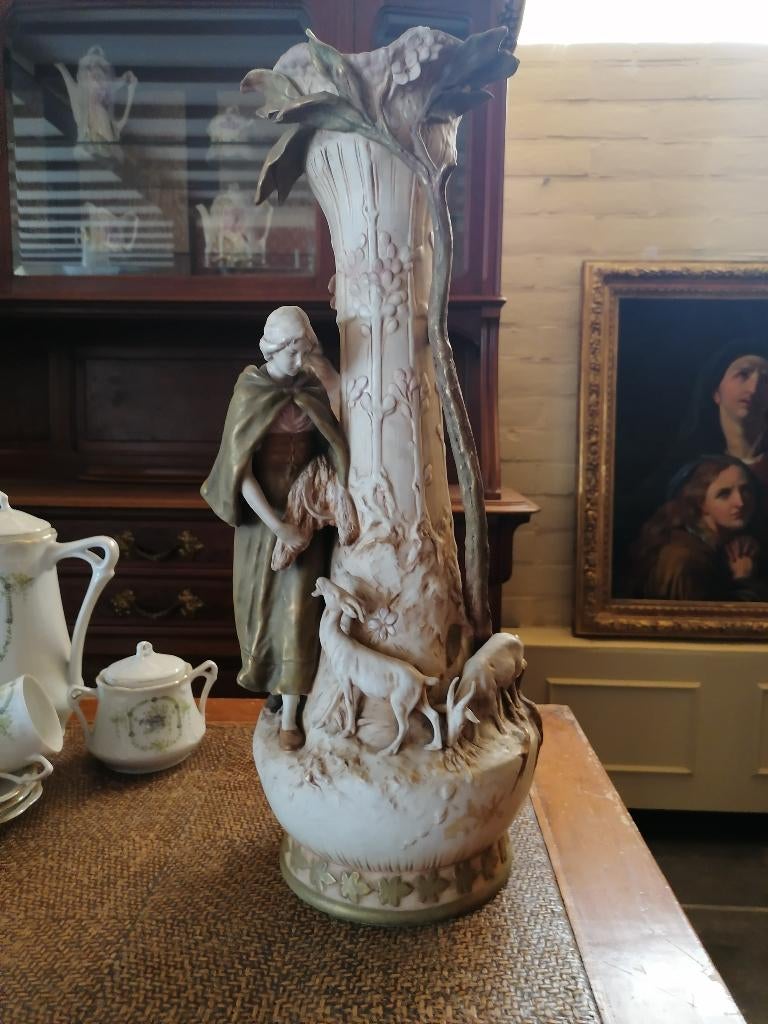 grote antiek porcelein vaas royal dux, Antiek en Kunst, Ophalen