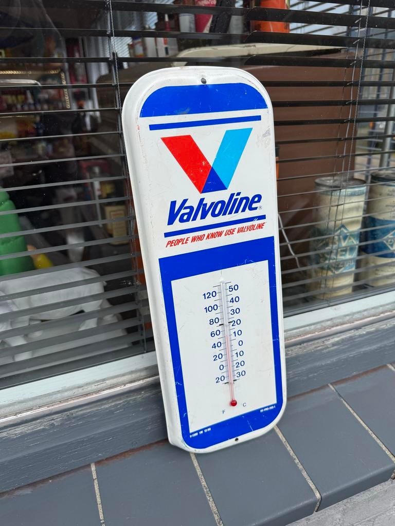 Vintage Valvoline Buitenthermometer - Klassiek Design, Verzamelen, Ophalen, Reclamebord, Gebruikt, .