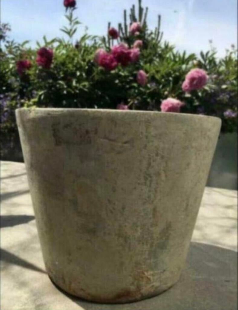 Stevige zware bloempotten tuindecoratie diverse, Rond, Ophalen of Verzenden, Zo goed als nieuw, Minder dan 40 cm