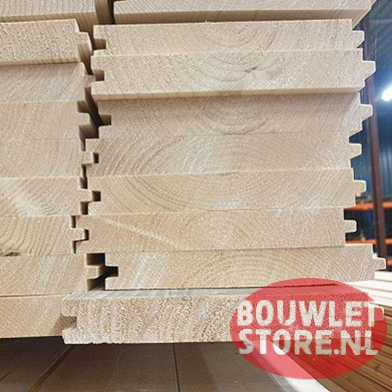 Vuren planken GG delen geschaafd en geploegd zonder velling, Minder dan 25 mm, Nieuw, Ophalen of Verzenden, 300 cm of meer