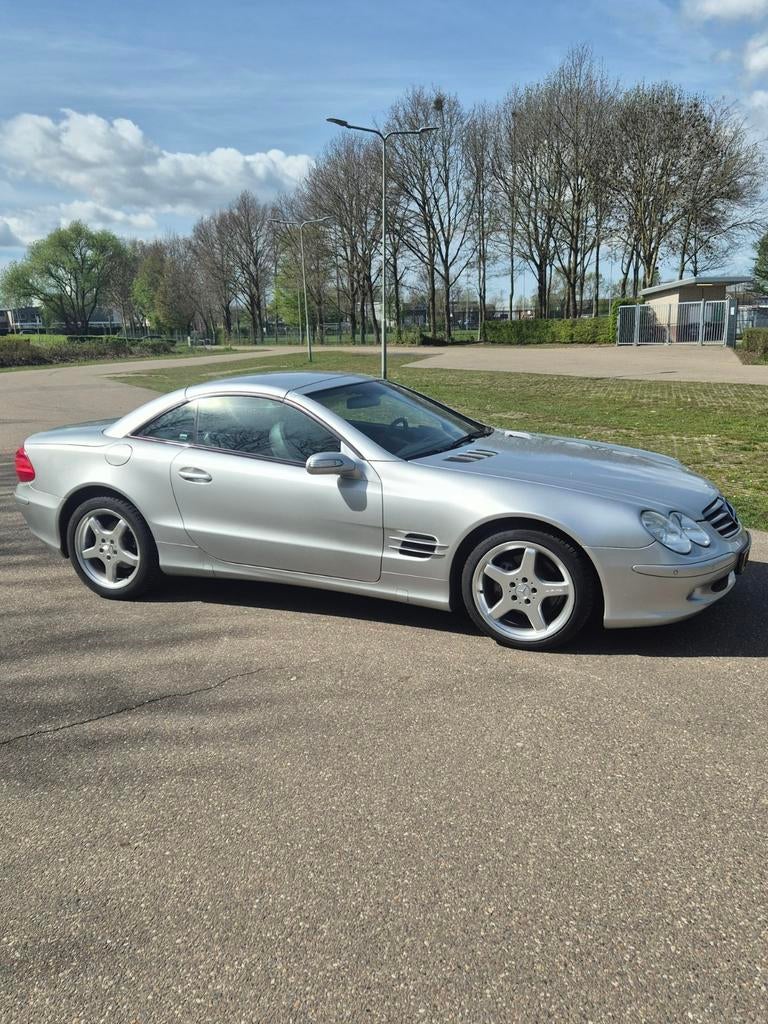 Mercedes SL klasse 350 V6 2005 Grijs, Auto's, Automaat, Achterwielaandrijving, Cabriolet, Grijs