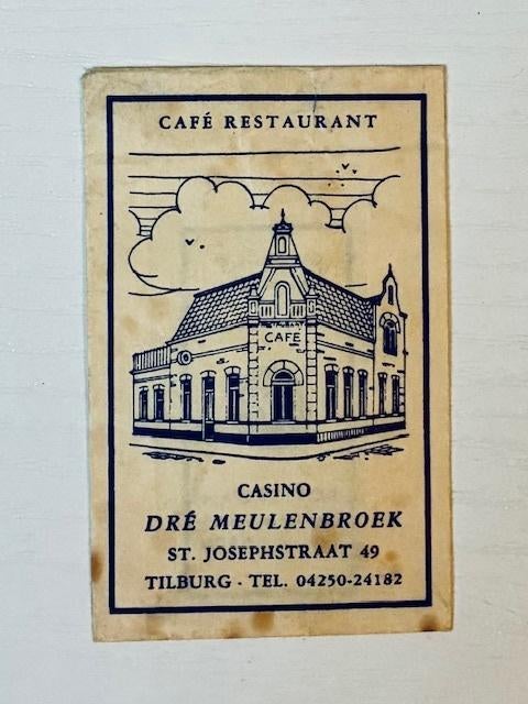 Suikerzakje Dre Meulenbroek Casino Tilburg, Ophalen of Verzenden