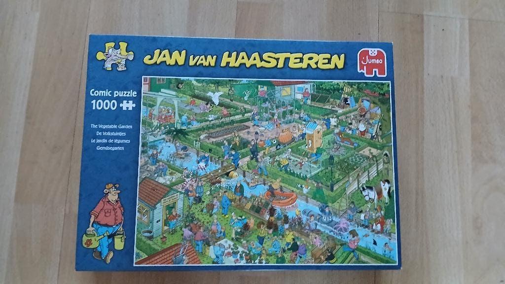 DE VOLKSTUINTJES JAN VAN HAASTEREN 1000 stukjes, Ophalen of Verzenden, 500 t/m 1500 stukjes, Zo goed als nieuw, Legpuzzel