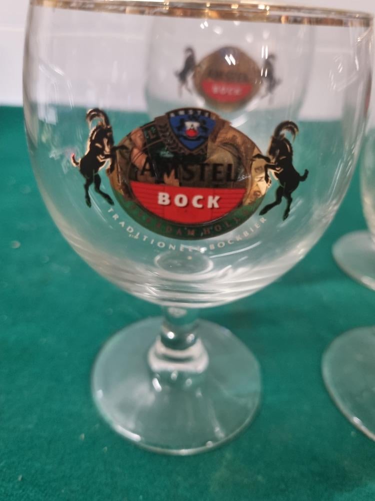 amstel bock bierglazen vier stuks, Ophalen of Verzenden, 'T Olde Gre-j, Info@toldegrej.nl, Endepoelstraat 20f Didam