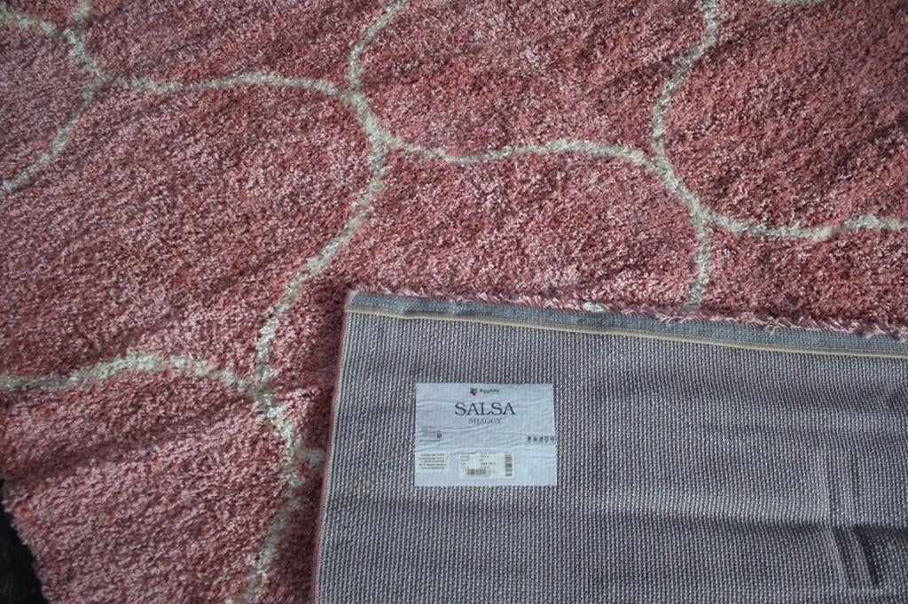 Heerlijk zacht vloerkleed Salsa Shaggy roze / beige 200x290, Ophalen, 150 tot 200 cm, Crème, Rechthoekig
