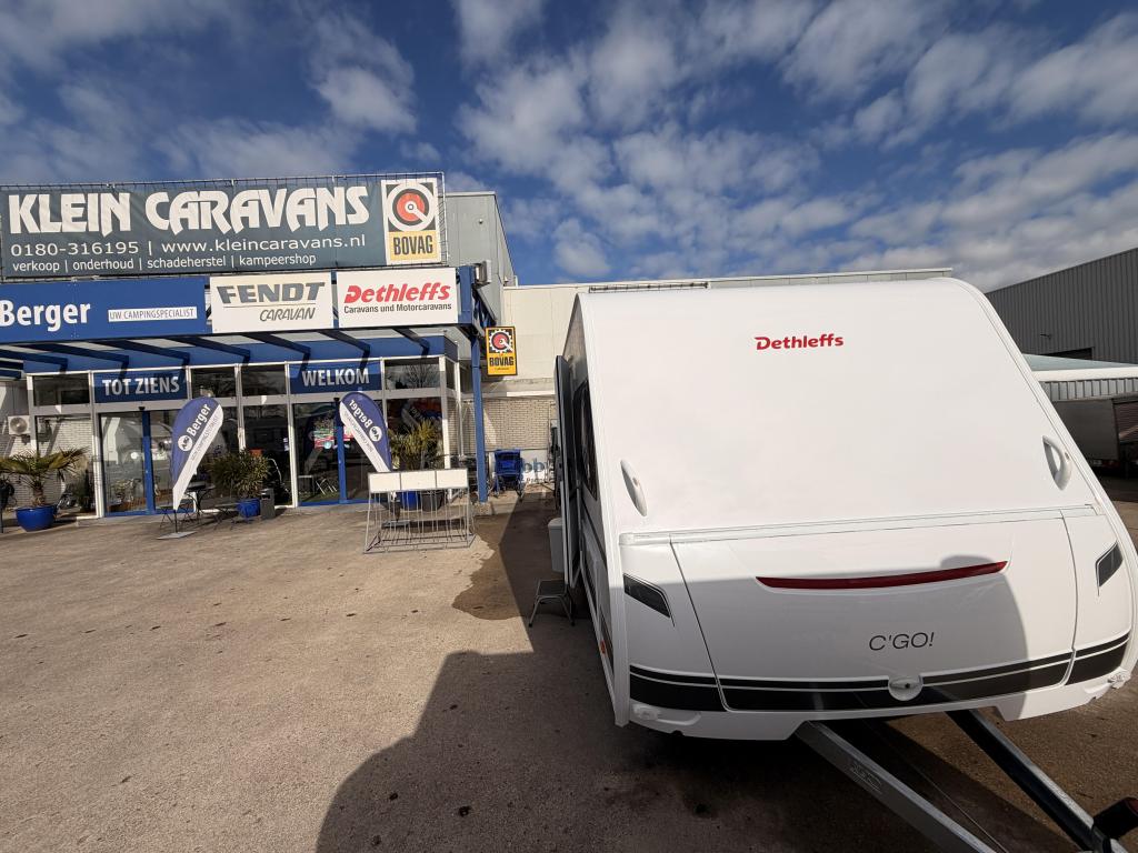 Dethleffs C'Go 495 QSK +Stapelbed+1700KG+XXLKoel, Dwarsbed, Bedrijf, Treinzit, Schokbreker