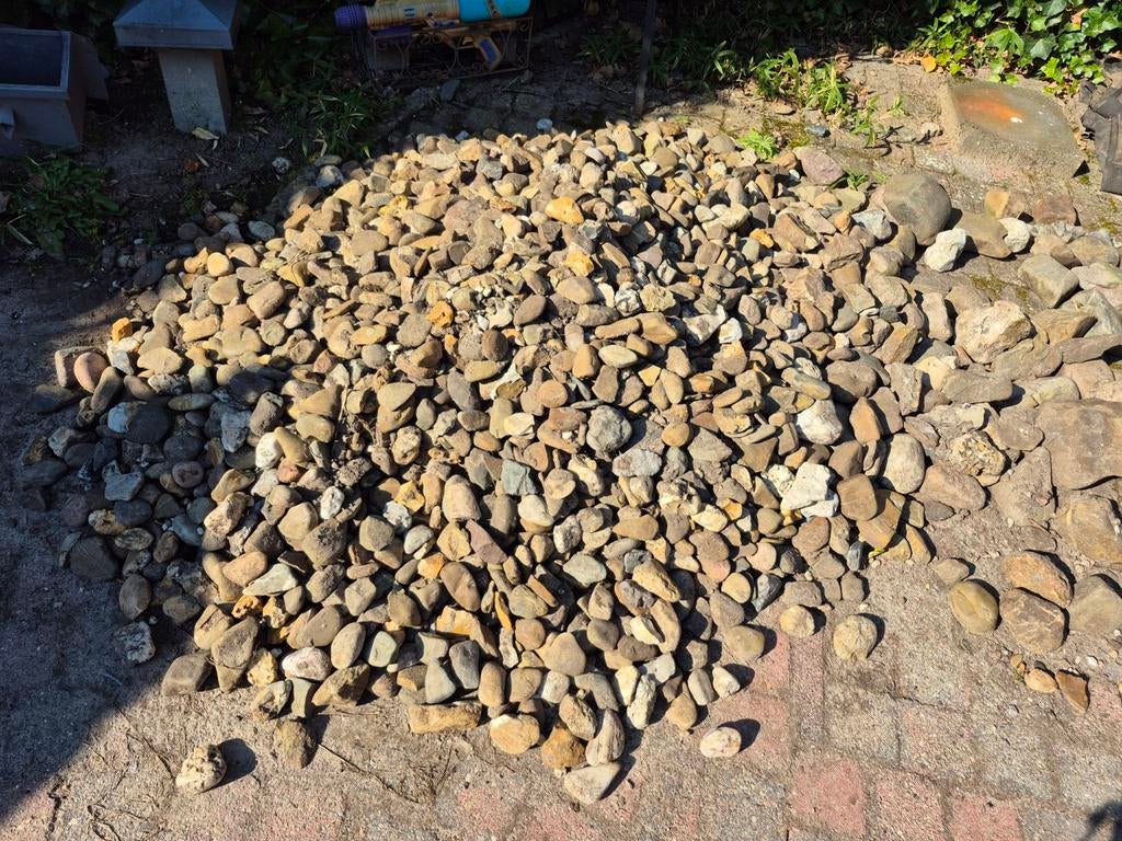 Zwerfkeien en kiezels/ grof grind, Tuin en Terras, Grind, Keien en Split, Ophalen, Gebruikt, Multi, Kei