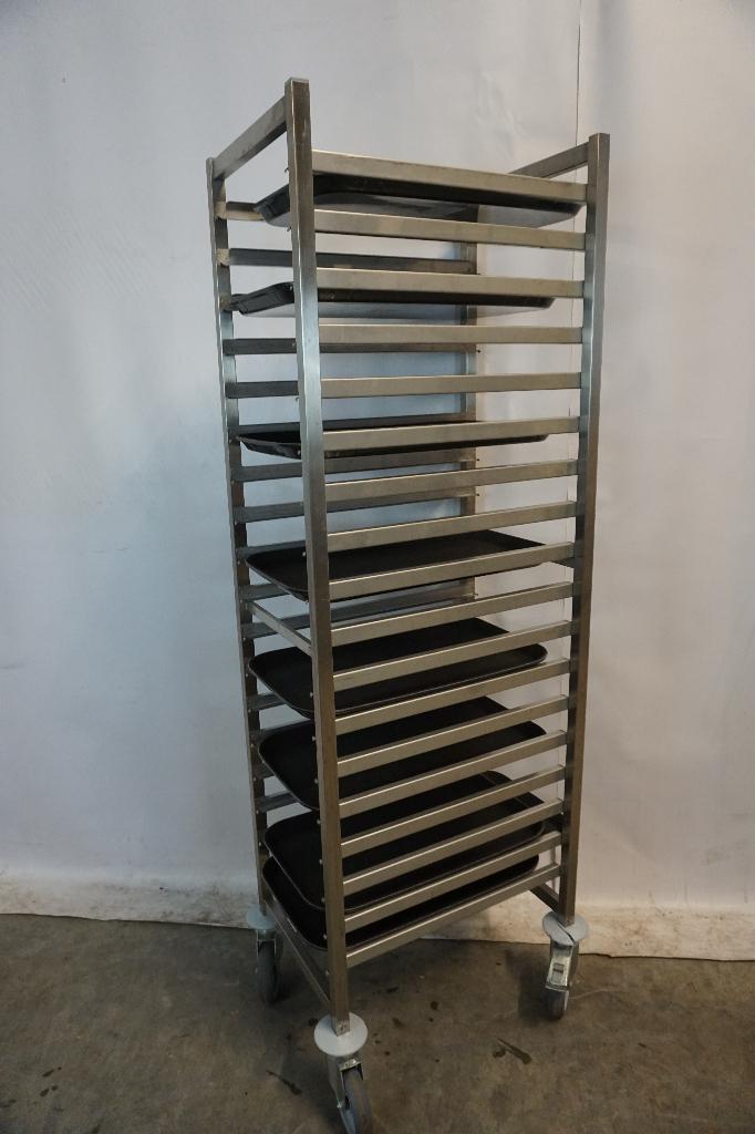 Hupfer regaalwagen dienbladenwagen | 2 stuks met dienbladen, Overige typen, Ophalen, Gebruikt, Overige materialen